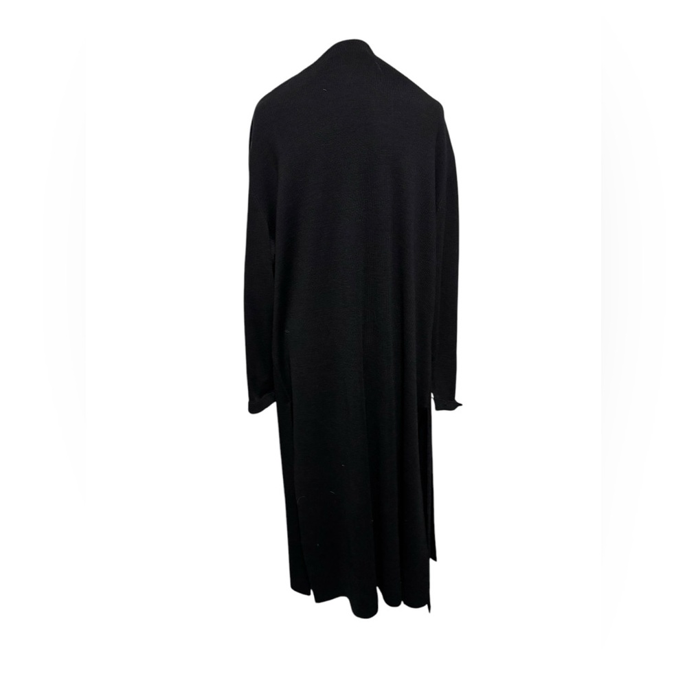 Vintage Maggie Shepherd Long Black Wool Knit Cardigan Duster. Size M. EUC - Picture 2 of 8